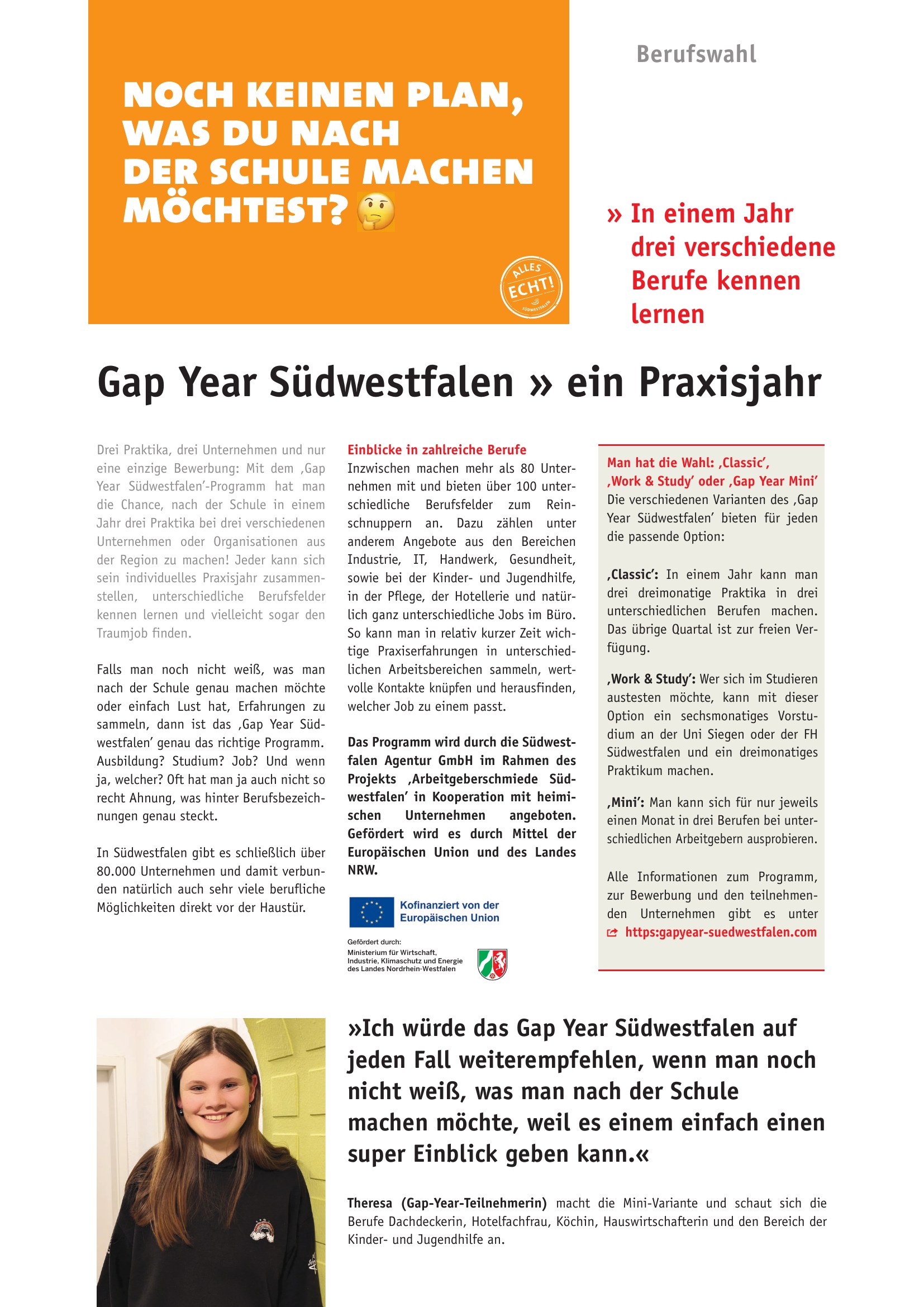 Azubi-Kompass 2027 - Gap Year Südwestfalen