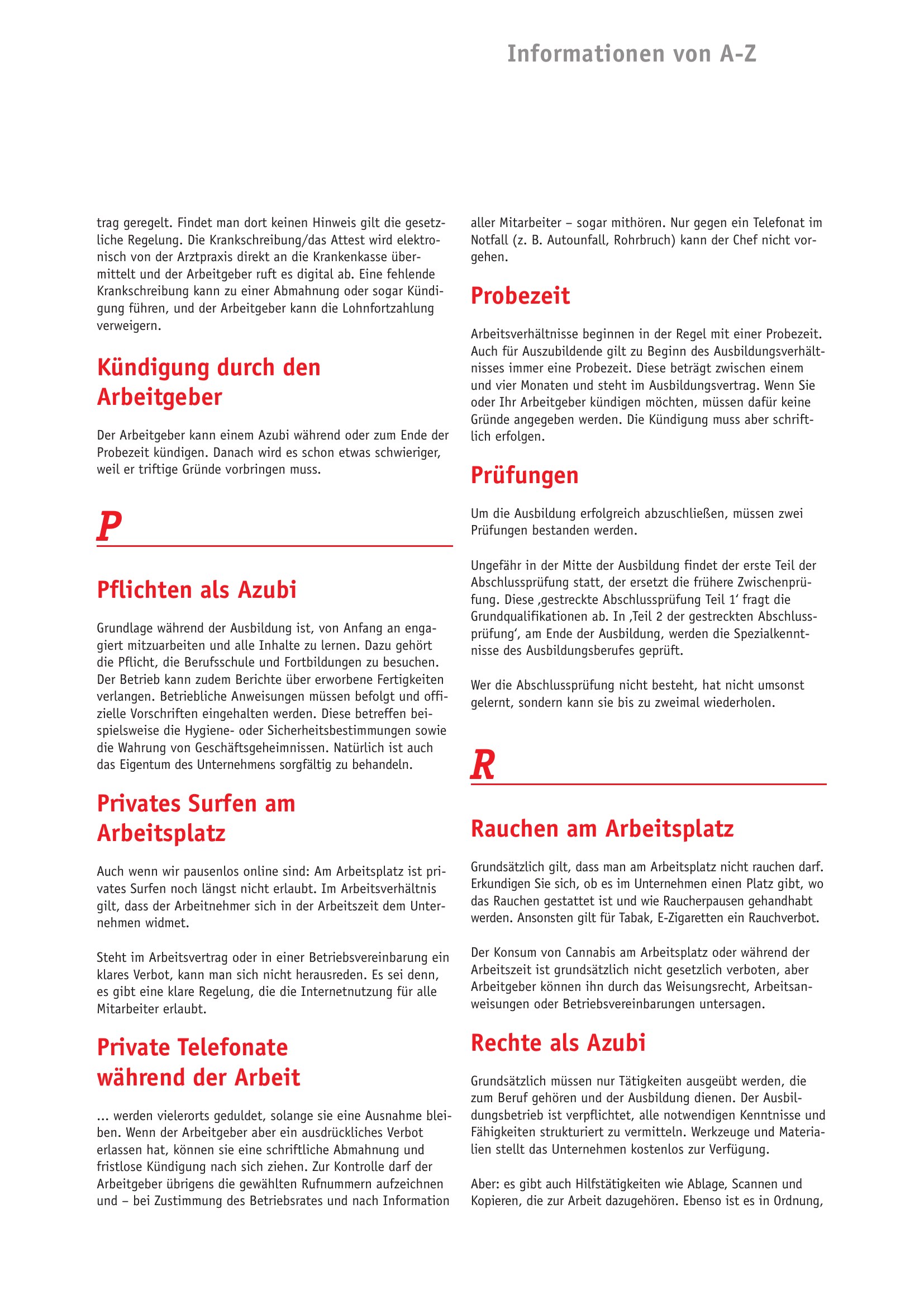 Azubi-Kompass 2027 - Tipps und Fakten zur Ausbildung: K bis P