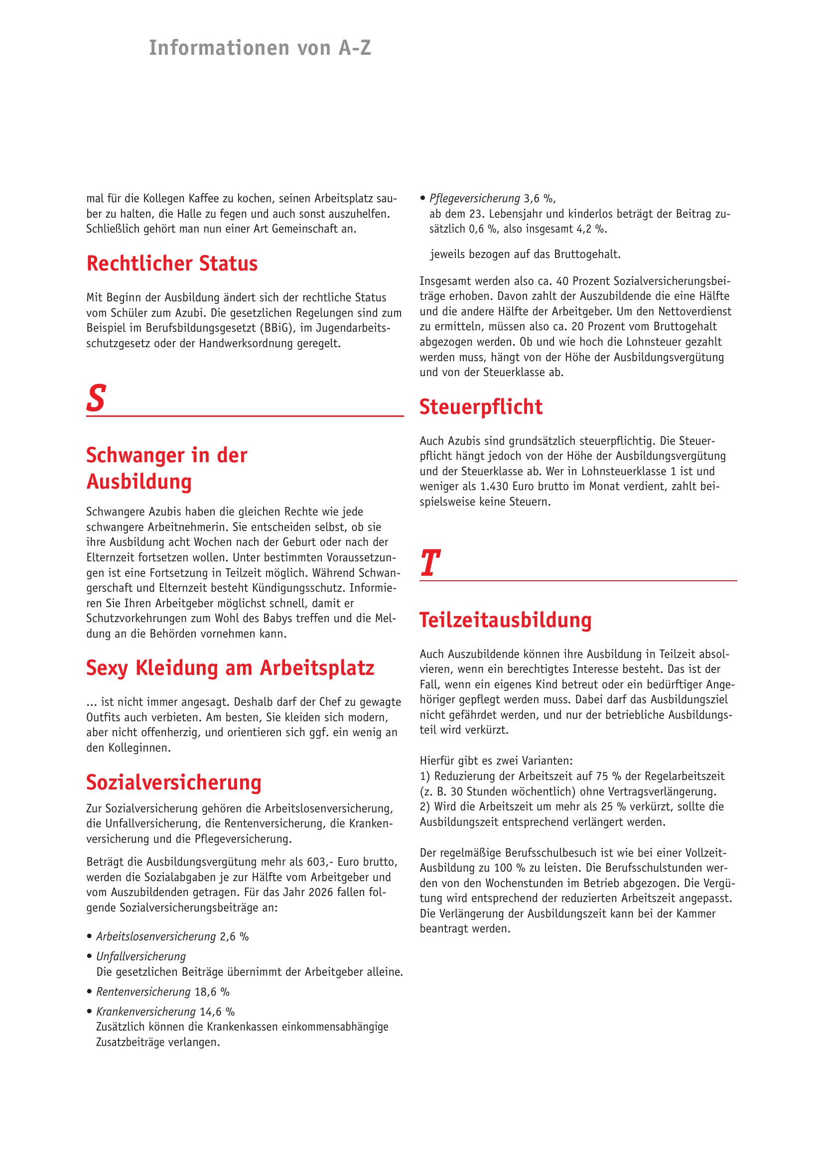 Azubi-Kompass 2027 - Tipps und Fakten zur Ausbildung: R bis S